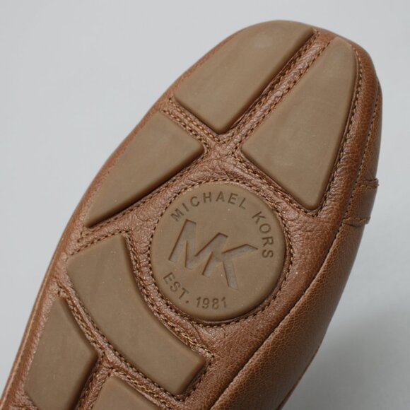 Michael Kors Ladies 10 M Brown Leather Logo Slip-on Loafers Ballet Flats Shoes - Picture 10 of 12